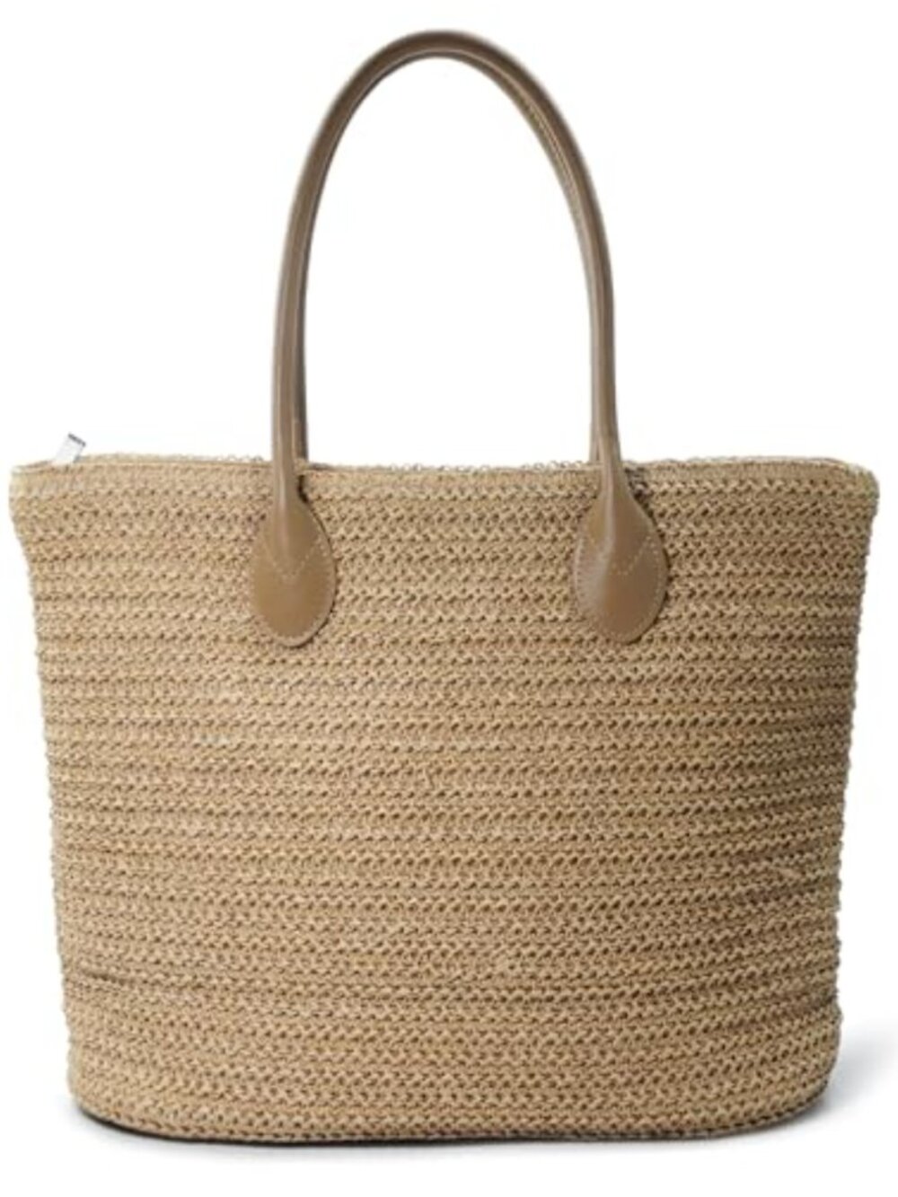 Lightweight Synthetic Straw Shopper Tote Shoulder Handbag Women
